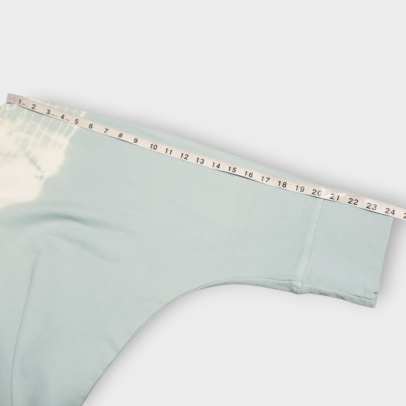 Pure Jill French Terry Organic Cotton Sweatshirt Teal Green Tie Dye XL Tall - Picture 9 of 10